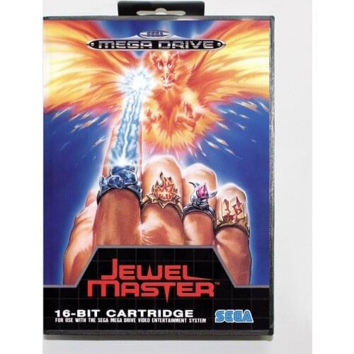 16 bit Sega MD game Cartridge with Retail box - Jewel Master game cart for Megadrive for Genesis system