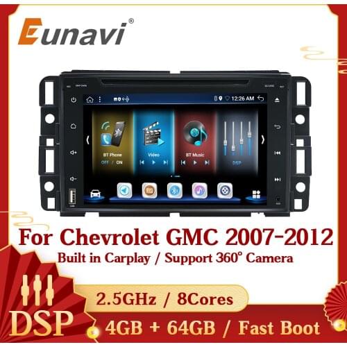 Eunavi 2 Din Android 10 Car DVD radio multimedia For Chevrolet/Silverado/Tahoe/Monte GMC Yukon/Denali/Acadia GPS Navigation