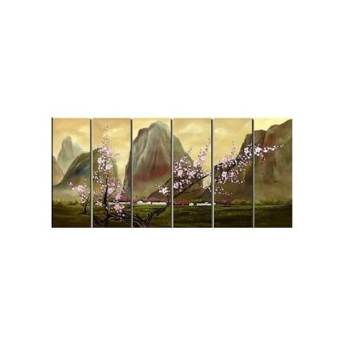 3 piece Hand Painted Oil Painting The Hope Of Spring I-Painting On Canvas Art-Landscape Hills Wall Pictures for Living Rooms