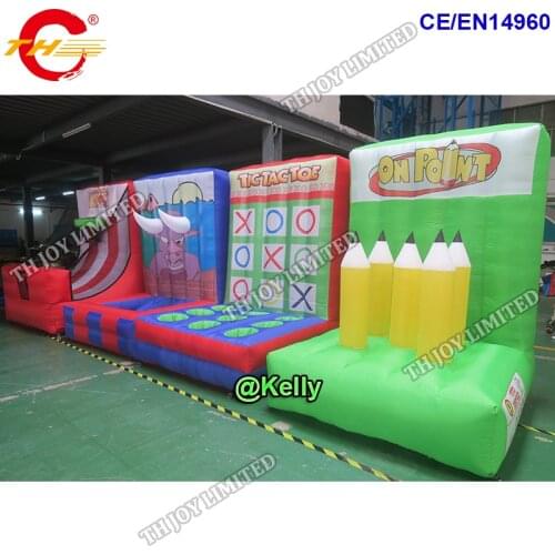 4 in 1 sport games for kids interactive sport inflatables, hot sale inflatable carnival games for sale