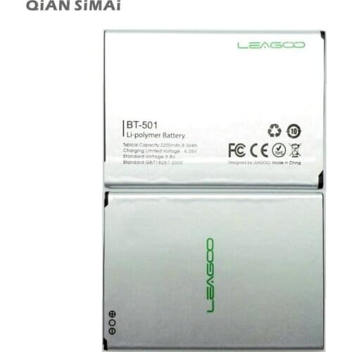 1pcs 100% High Quality bt-501 2200mAh Battery For LEAGOO Alfa 5 phone + Tracking number