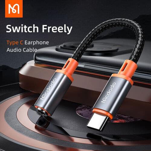 Mcdodo Type C to 3.5mm Headphone HIFI DAC Audio Aux Cable for Huawei iPad Pro Samsung S10 Note 10 9 Audio Adapter OTG