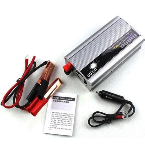 800W DC 12/24V to AC 220V Car Power Inverter converter USB ChargerPortable Voltage Transformer