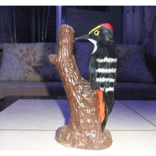 Simulation woodpecker toy polyethylene & furs bird cute woodpecker gift about 14*6*24cm 2201