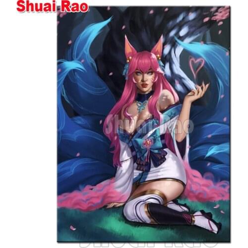 Blossom Anime girl diamond painting full square drill stitch cross rhinestone of picture 5d Diamond embroidery Diamond Mosaic