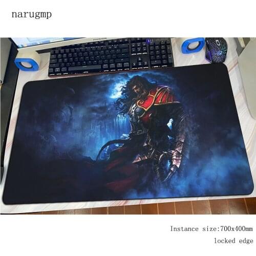 Castlevania mousepad gamer 70x40cm thick gaming mouse pad large locked edge notebook accessories laptop padmouse ergonomic mat