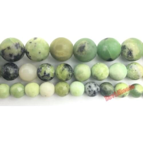Natural China Material Chrysoprase Australian Jades Stone Round Loose Beads 6 8 10 MM Pick Size For Jewelry Making