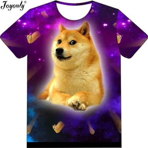 Joyonly 2019 Summer Boys Girls 3D T-Shirt Galaxy Space Cool Dog Pug Siberian Husky Printed T Shirt Children Lovely Tees Tops