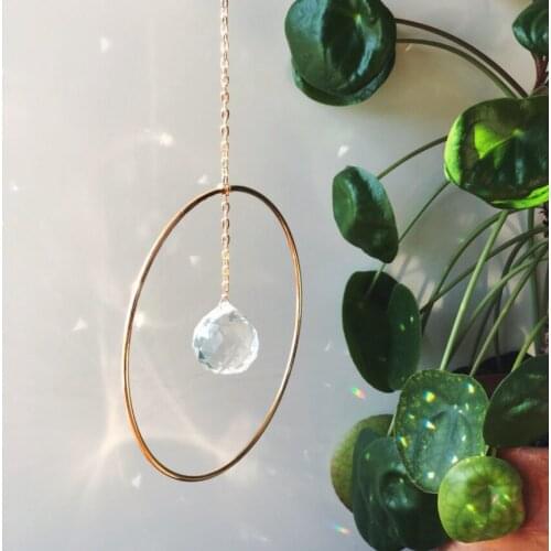 Single Sphere Light Catcher about 5" Sun Catcher Personalized Gifts Ornaments Gratitude Gift Care Package Boho Chic Handmade