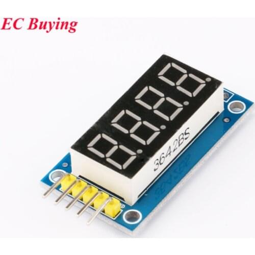 0.36" 0.36 Inch 4 Bits 4bit Digital Tube LED Display Module Red For Arduino 7 Segment Common Anode Four Serial 595 Driver Board