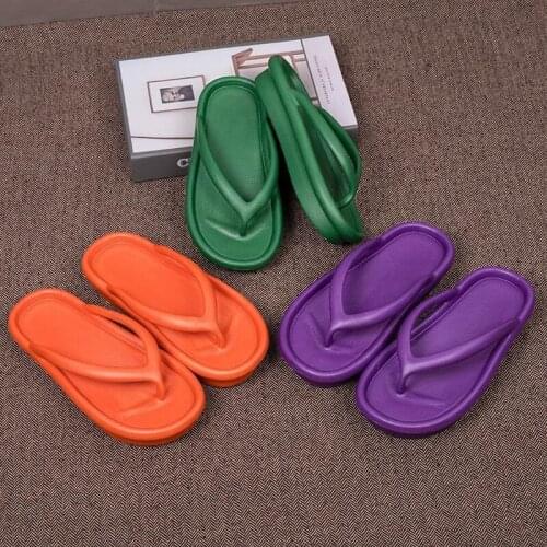 Non-slip Wear-resistant Platform Flip-flops EVA Women Sandals For Beach Bathing