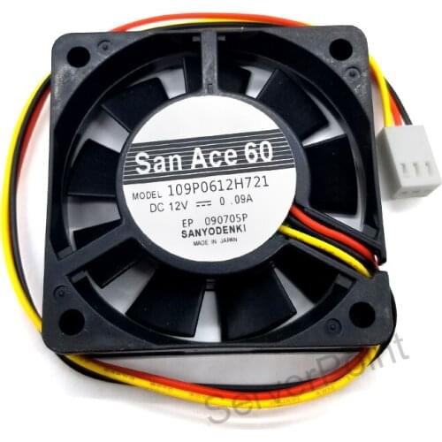 Genuine New For 109P0612H721 DC 12V 0.09A 60x60x15mm 3-Wire Server Cooling Fan