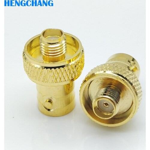 Gold plated BNC Q9 Female connector to sma Female for Antenna BNC to sma connector adapter 1pcs