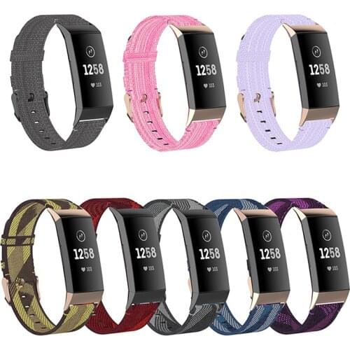 Watch Band Strips Nylon Watch Straps Wristwatch Band unisex strap for Fitbit charge4,charge3,charge3 SE