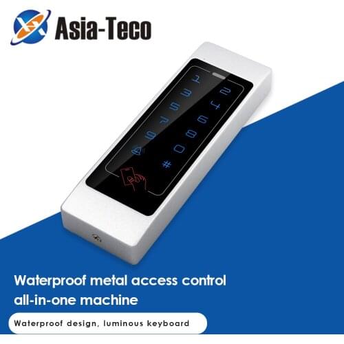 125KHZ RFID card Touch Keypad Support 4000user One Touch Entry Office Access Waterproof Access Wiegand 13.56Mhz Card Reader