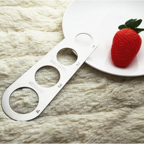 Silver Stainless Steel Spaghetti Pasta Noodle Measure 4 Sizes in One Tool Durable Kitchen Measurer Measuring Gadget Tools