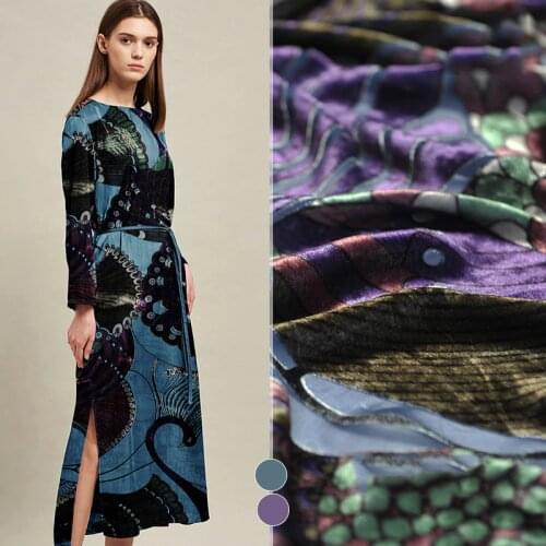 Silk Velvet Fabric Skin-friendly Comfortable Breathable Soft Shawl Scarf Coat Dress Long Skirt Fabrics Cloth Sewing Material