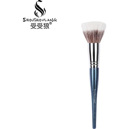Shoushoulang Professional Handmade Make Up Brush Multi-task Stippling Brush Q-34 Soft Saikoho Goat Hair Makeup Brush