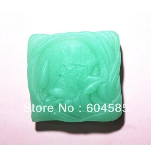 Greenish lily flower Craft Art Silicone Soap mold Craft Molds DIY Handmade soap molds