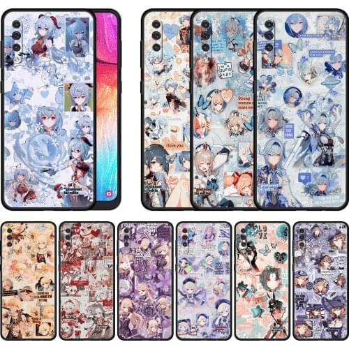 Silicone Phone Case For Samsung Galaxy A50 A70 A22 A10 A30 A20e A20s A40 A10s A90 5G A80 A7 A9 2018 TPU Cover Hot Genshin Impact