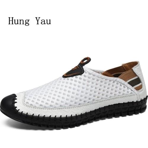 Women Shoes Flats Mesh Summer Breathable Fashion Casual Shoes Woman Slip On Comfortable Walking Loafers Plus Size 38-45
