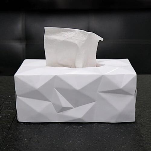 Creative abstract wrinkle paper shape tissue box Personality geometric art decoration tissue box