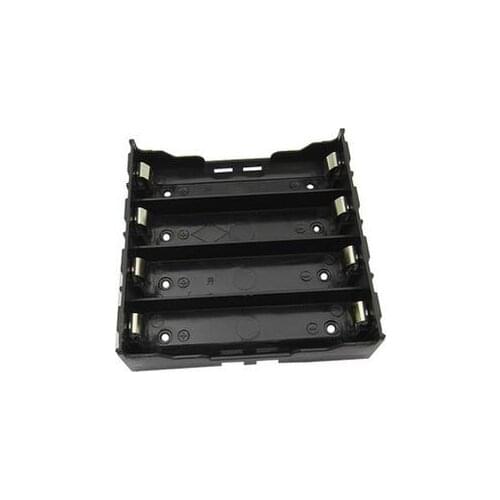 High Quality Battery Box Holder Batteries Case for 4x 18650 in Parallel 3.7V Pole Black