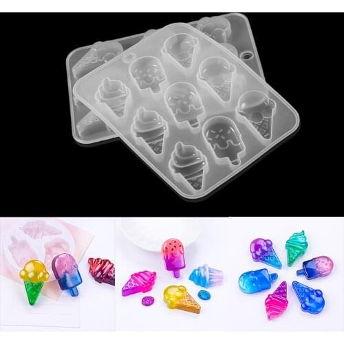 1pcs Transparent Cute Cheese Cone Ice Cream Silicone Mold Fondant Cake Mould Decorating Tools Kitchen Baking Accessories