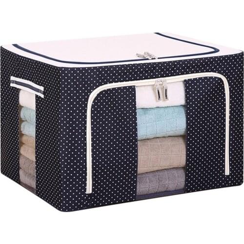 1pc Folding Portable Space-saving Storage Bag Box Quilt Blanket Clothes Storage Box Non-woven Clothing Storage Box Storage Bag
