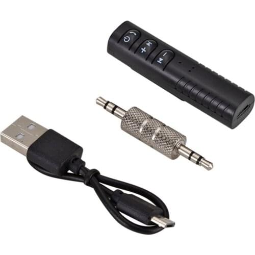 3.5mm jack Bluetooth-compatible Car Kit Hands free Music Audio Receiver Adapter Auto AUX Kit for Speaker Headphone Aux