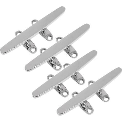 4Pcs 8 inch Dock Cleats Boat Open Base Cleats 8 inch Marine Stainless 316