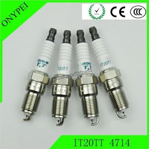 4pcs/lot IT20TT 4714 Dual Iridium TT Spark Plug For Ford Cadillac Chevy Mazda Mercury IT20TT-4714
