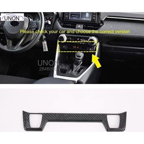 Car Accessories Seat Heating Switch Control Cover Trim ABS Carbon Style for Toyota RAV4 XA50 2019