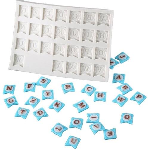 Bunting Alphanumeric Moulds Fondant Cakes Decorating Tools Sugarcrafts Chocolate Baking Molds For Cakes Gumpaste Mold