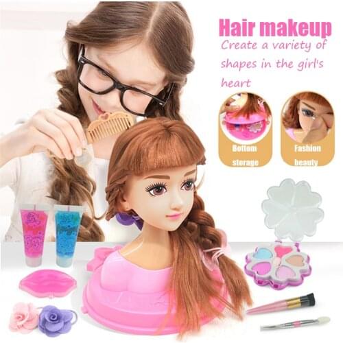 Kids Make Up Comb Hair Toy Doll Set Pretend Play Princess Makeup Safety Non-toxic Kit Toys for Girls Dressing Cosmetic Girl Gift