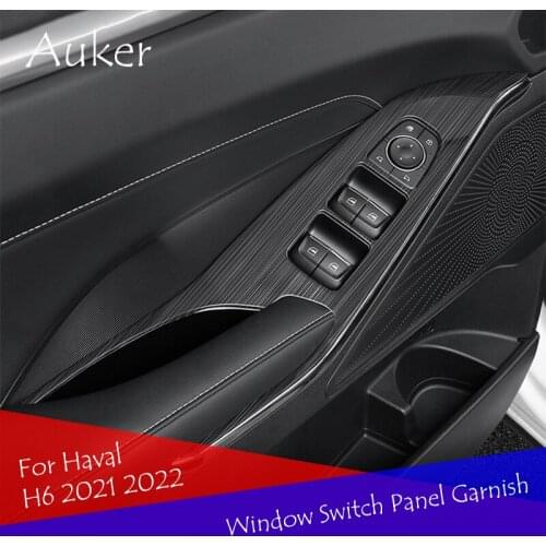 For Haval H6 2021 2022 Window Switch Panel Adjust Cover Trim Stickers Strips Garnish Decoration Car Styling