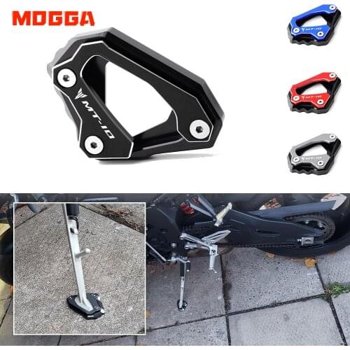 For Yamaha MT-10 MT10 FZ-10 FZ10 MT 10 2016-2018 2019 2020 Motorcycle CNC Kickstand Foot Side Stand Extension Pad Support Plate