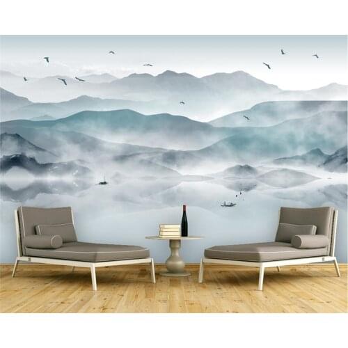 Beibehang Custom photo wallpaper abstract ink landscape painting modern living room bedroom background wallpaper for walls 3 d