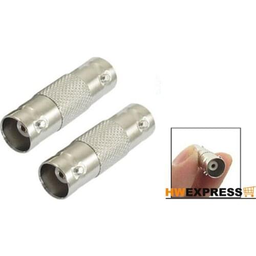 HWEXPRESS Hot Silver Tone BNC Female to Female F/F Connector Adapter