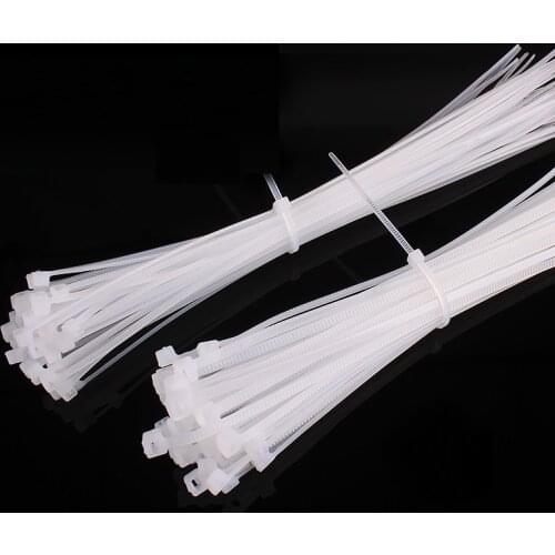 Cable Ties Plastic Cable Zip Strap Nylon Self-clamping Clamps Self-locking Binding Band White Fixed Sealing Band Wire
