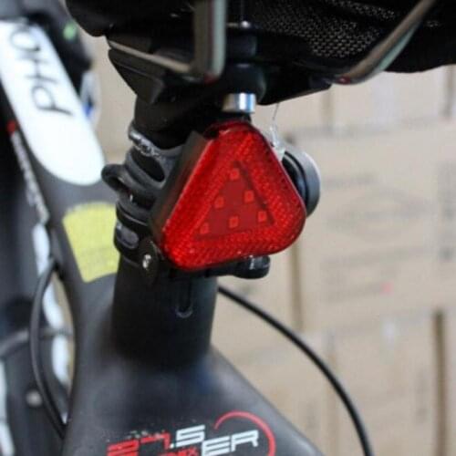 Red Triangle Taillight Triple Flash Mode Waterproof Headlight Bicycle Mountain Bike Helmet Lamp Safety Warning Light Tail Lamps