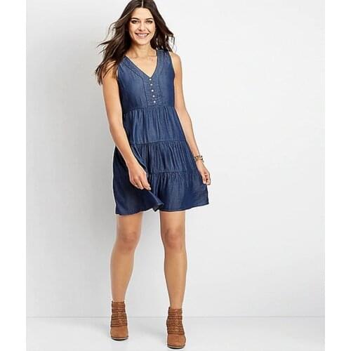 LUXSUNN Fashion Denim Dresses