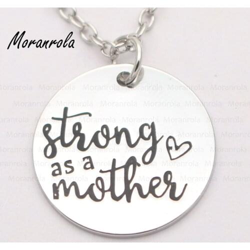 New arried" strong as a mother"Copper necklace Keychain,charm Mommy Mother Momlife Gifts Mother day jewelry tired as a mom charm