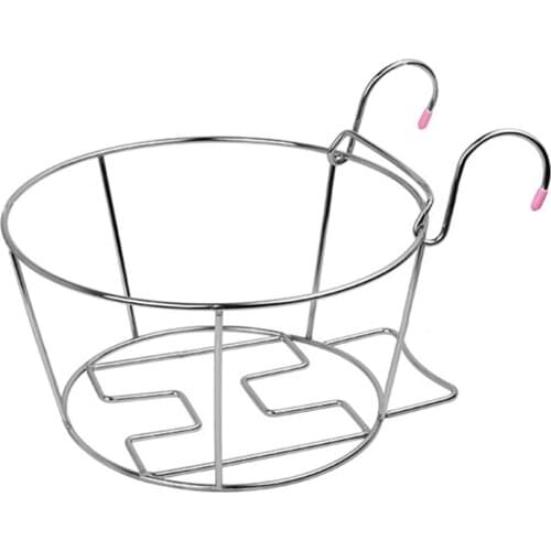 Metal Planter Hooks Flower Holder Balcony Silver Wall Hanging Flowerpot Bracket Gardens Stainless Steel Potted Pot Basin Rack