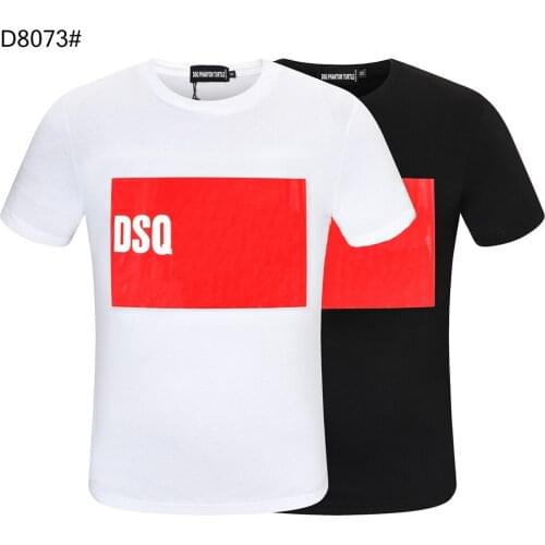 DSQ PHANTOM TURTLE Mens Short Sleeve Logo Series Graphic T-Shirt Men Fashion Print Cotton Tees Breathable Quality Tops D8073