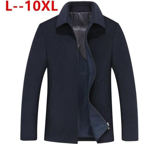 Big 10XL 8XL 6XL Men Coat 2020 Mens New Autumn Casual Brand Solid Color Comfortable Slim Fit Pea Coat Male Trench Coat Overcoat