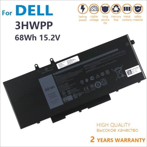 Genuine new New 3HWPP Laptop Battery For Dell Latitude 5401 5501 Precision 3541 P80F003 P98G003 15.2V 68Wh original batteria