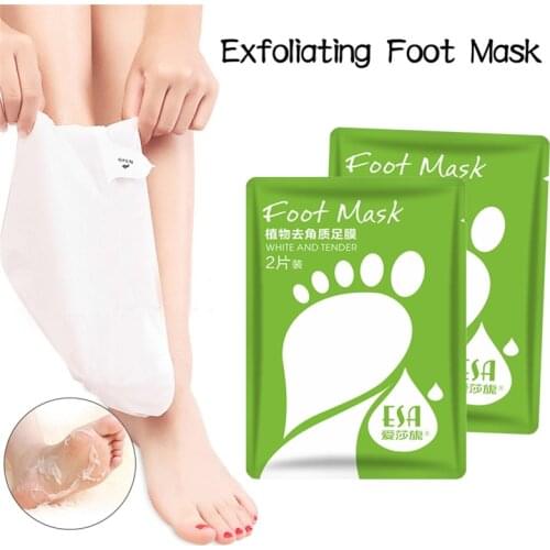 Exfoliating Foot Mask Pedicure Socks Natural Plants Exfoliation Feet Mask Remove Dead Skin Heels Foot Peeling Masks Feet Care