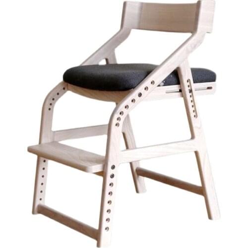 Genuine Export Toko Student Chair Solid Wood Lift Childrens Learning Chair Computer Chair Adjustable Writing Chair Straightenin