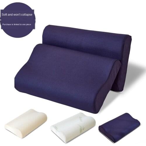 Memory cotton pillow single person double cervical protection pillow core sleep whole head with pillow case a pair